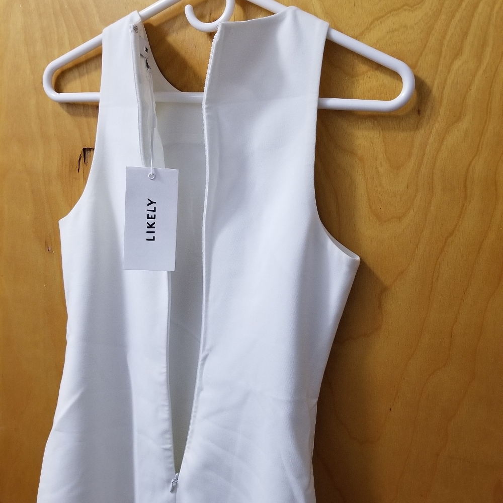 LIKELY WHITE SLEEVELESS BECKETT RUFFLE - Picture 13 of 15